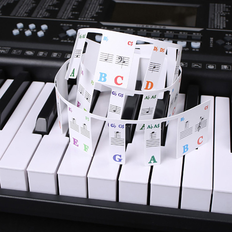 Keyboard Piano 61 Key - Piano Keyboard Stickers 88/61 Keys, Removable