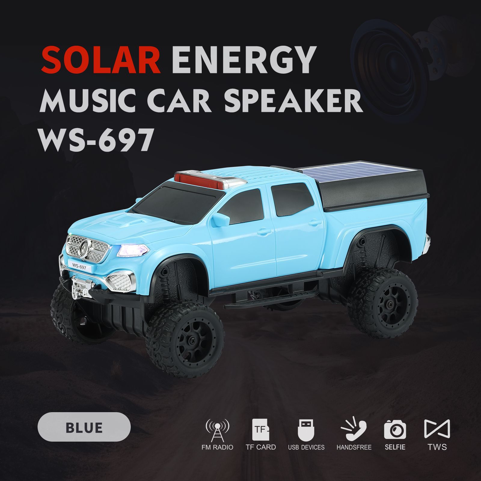 Audio Music Offline - Off Road Car Model Bluetooth Speaker