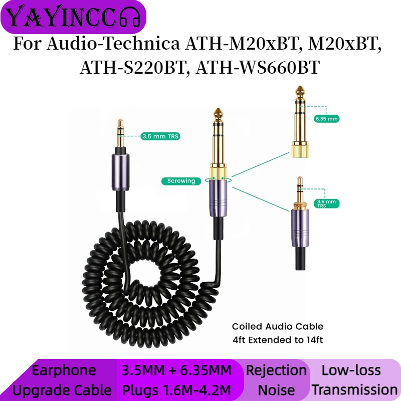 Replacement 3.5MM+6.35MM Plugs - đánh giá và giá Audio Technica Headphone Ath-Ws660Bt
