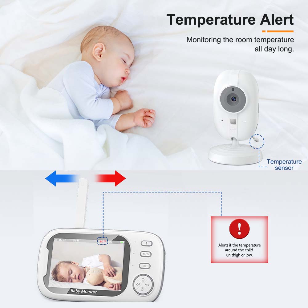 3.5'' Video Baby Monitor 2.4G  - đánh giá và giá Audio Music Kids